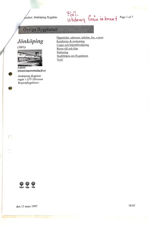 Tidningen Jönköping flygplats 111